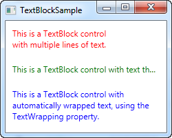 一個有多種處理長字串方法的TextBlock控制項