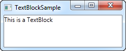 一個簡單的TextBlock控制項