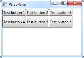 WrapPanel处于水平模式