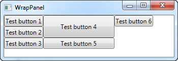 WrapPanel处于垂直模式，具有特定的宽度/高度